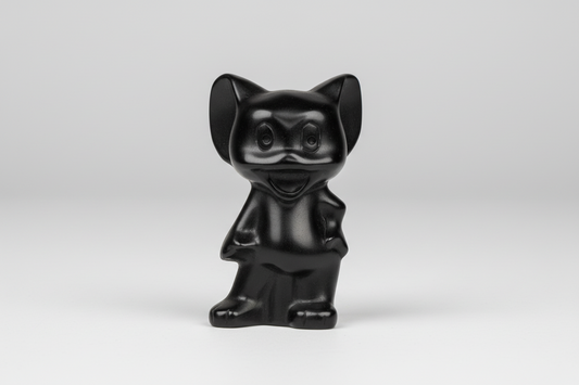 Black Obsidian Cat & Mouse image 1