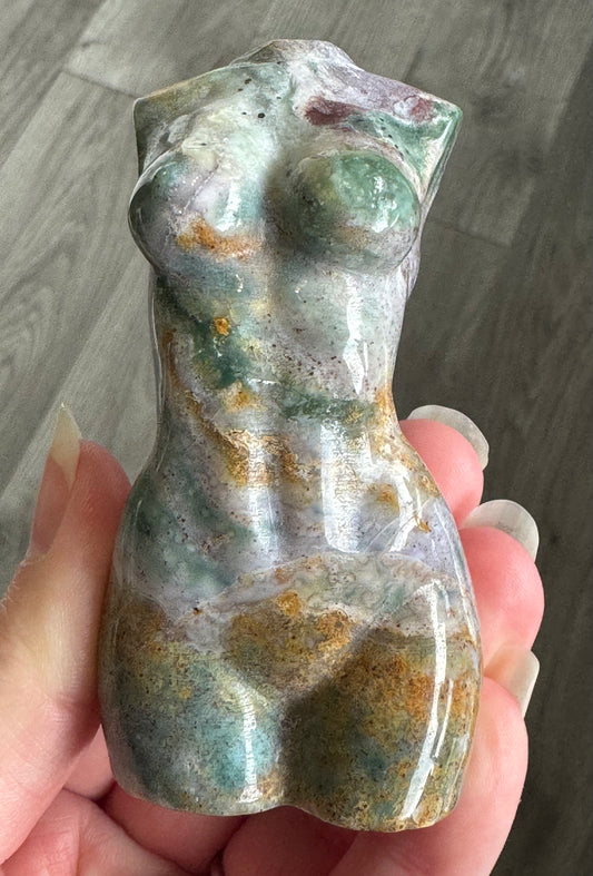 Ocean Jasper Divine Feminine Goddess Carving