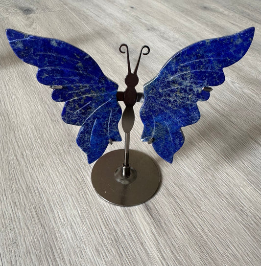 Lapis Lazuli Butterfly Wings on Stand