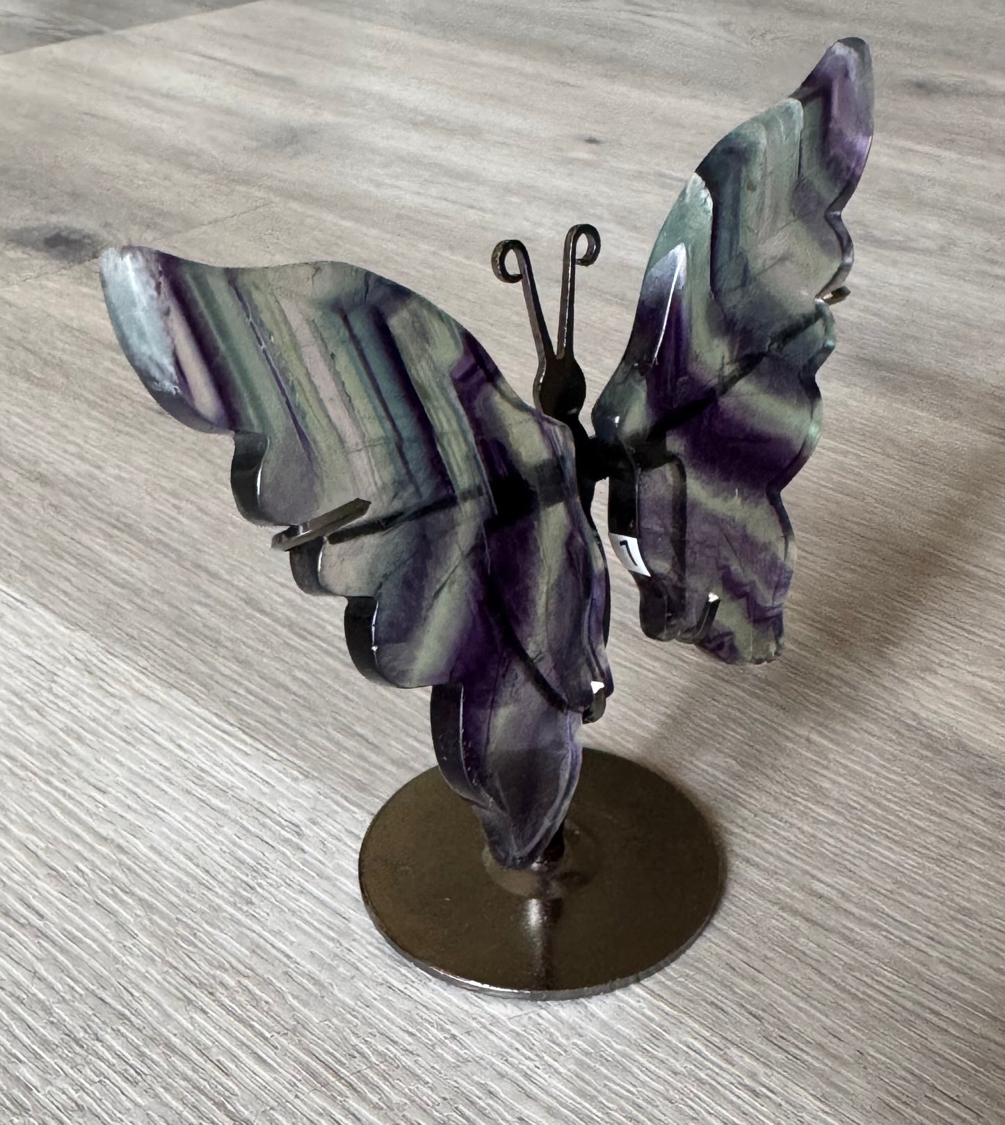 Fluorite Butterfly Wings on Stand