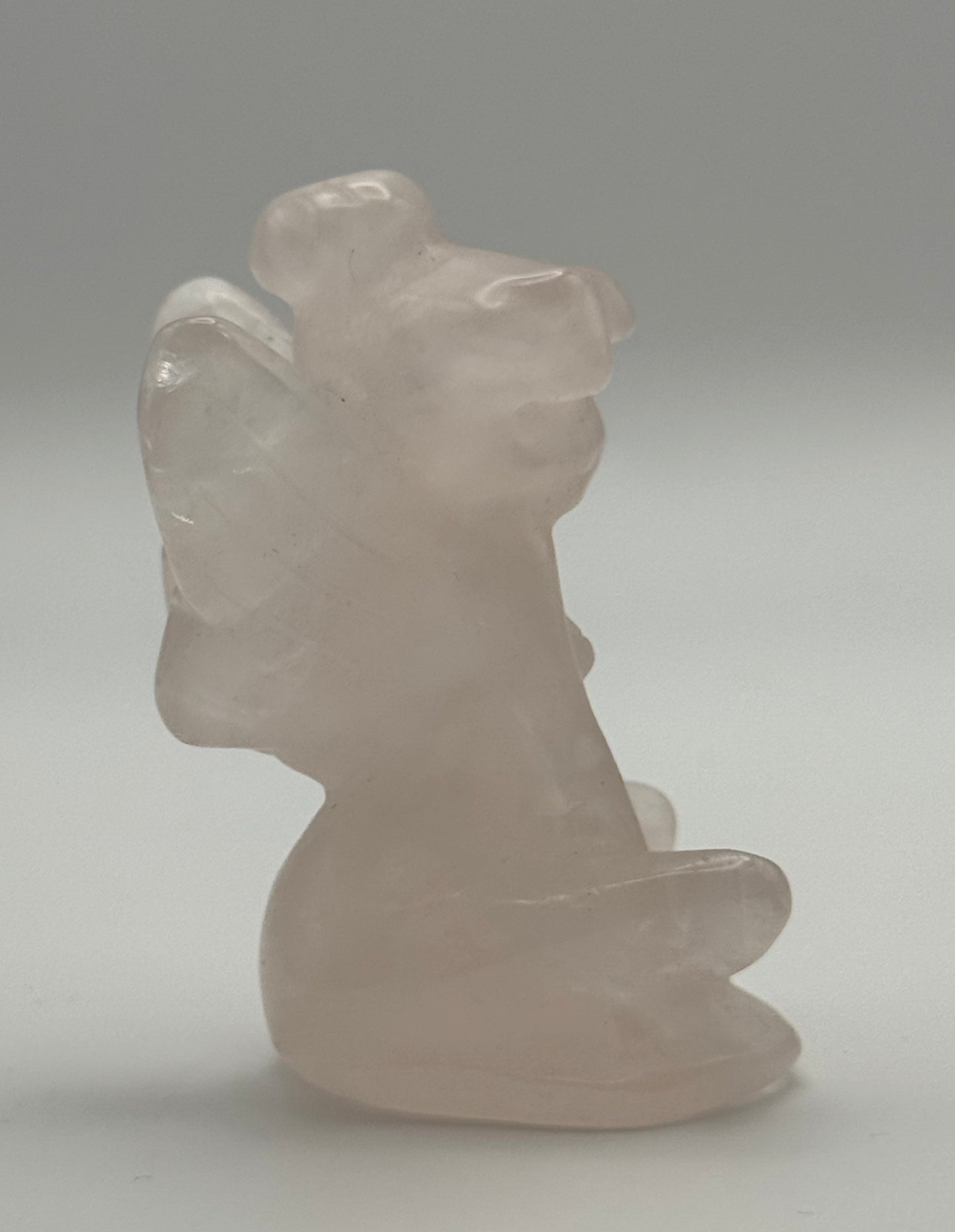 Rose Quartz Fairy Carving