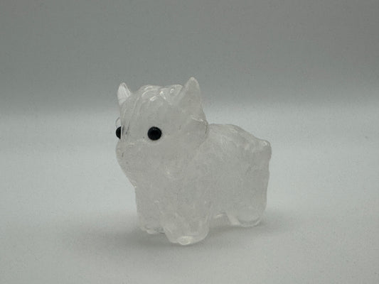Clear Quartz Highland Cow