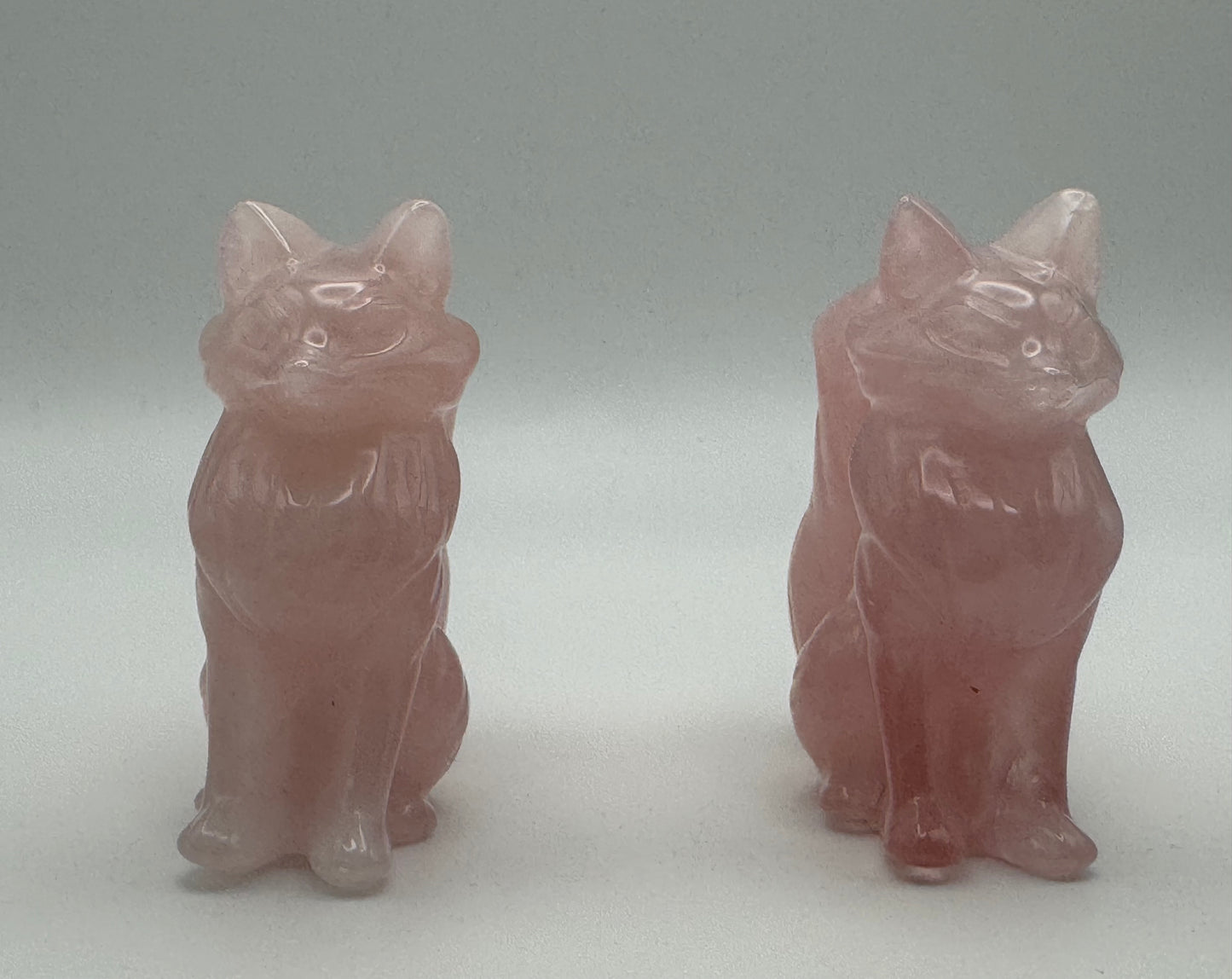 Rose Quartz Fox Carving