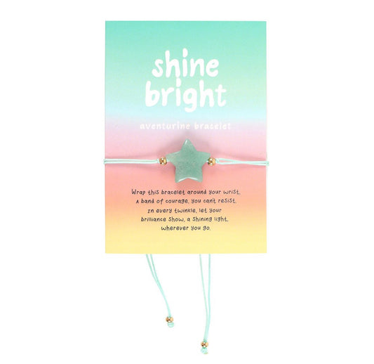 Green Aventurine 'Shine Bright' Crystal Star Bracelet