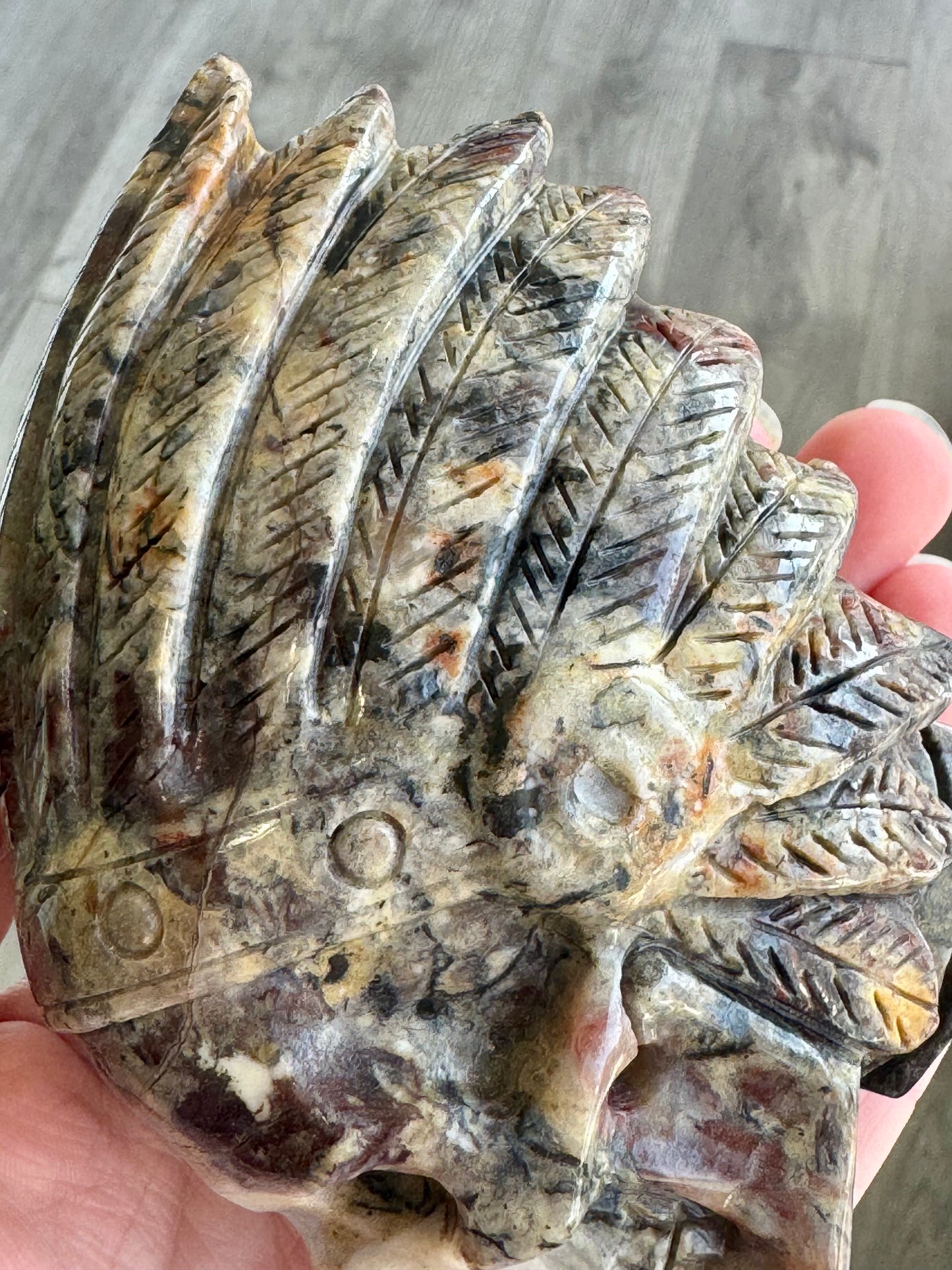 Pietersite Indian Chief Carving