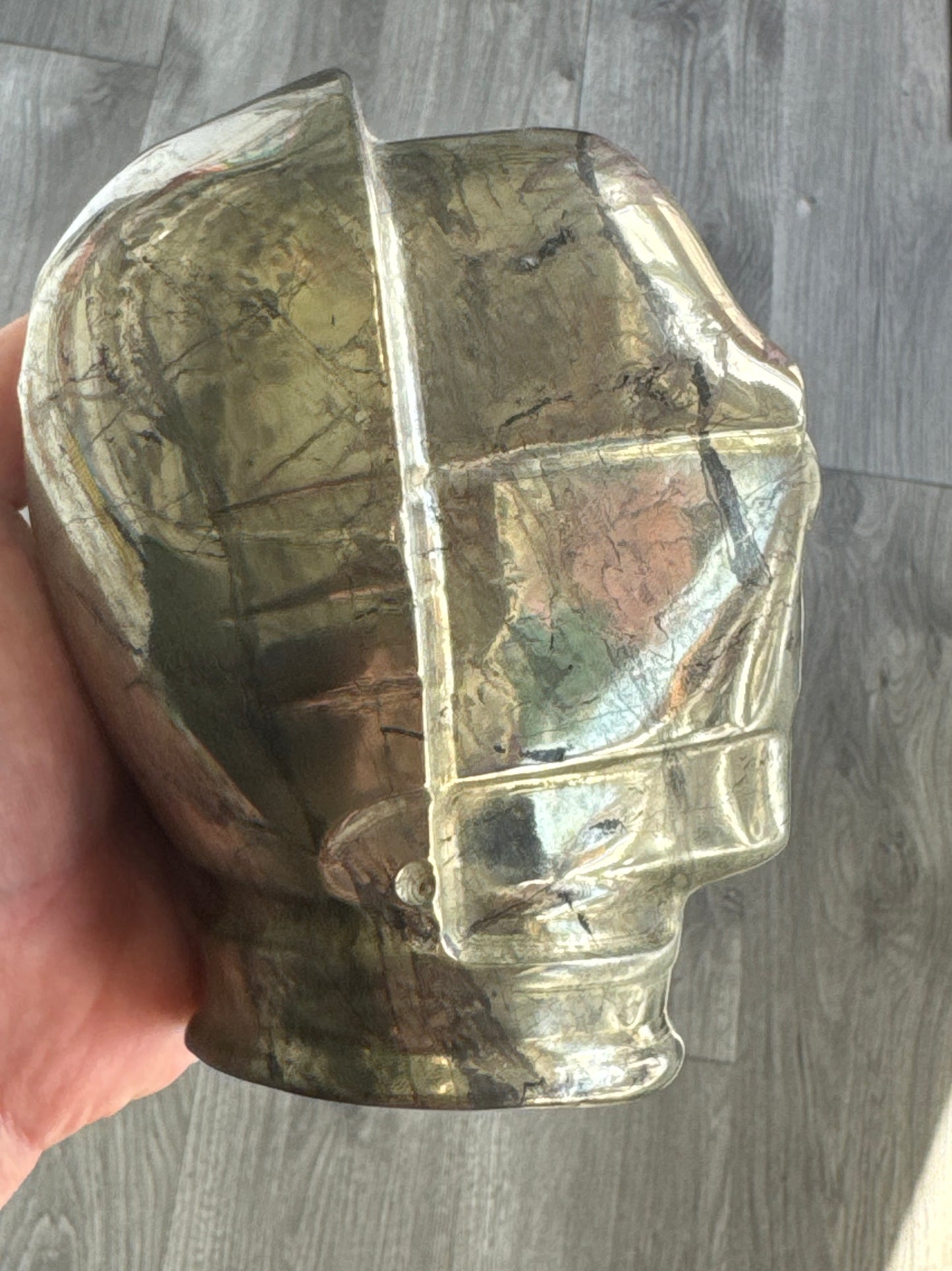 Pyrite Robot Carving