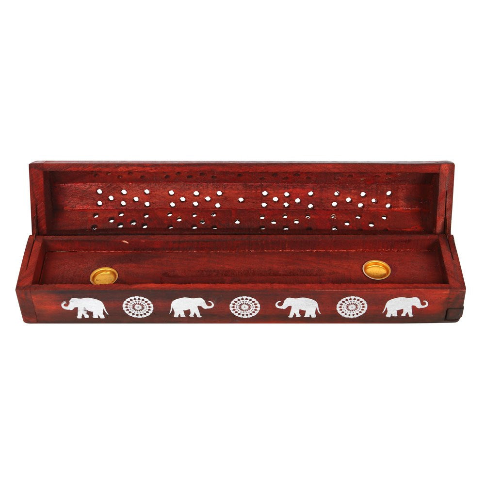Elephant Wooden Rosewood Incense Box Set image 7