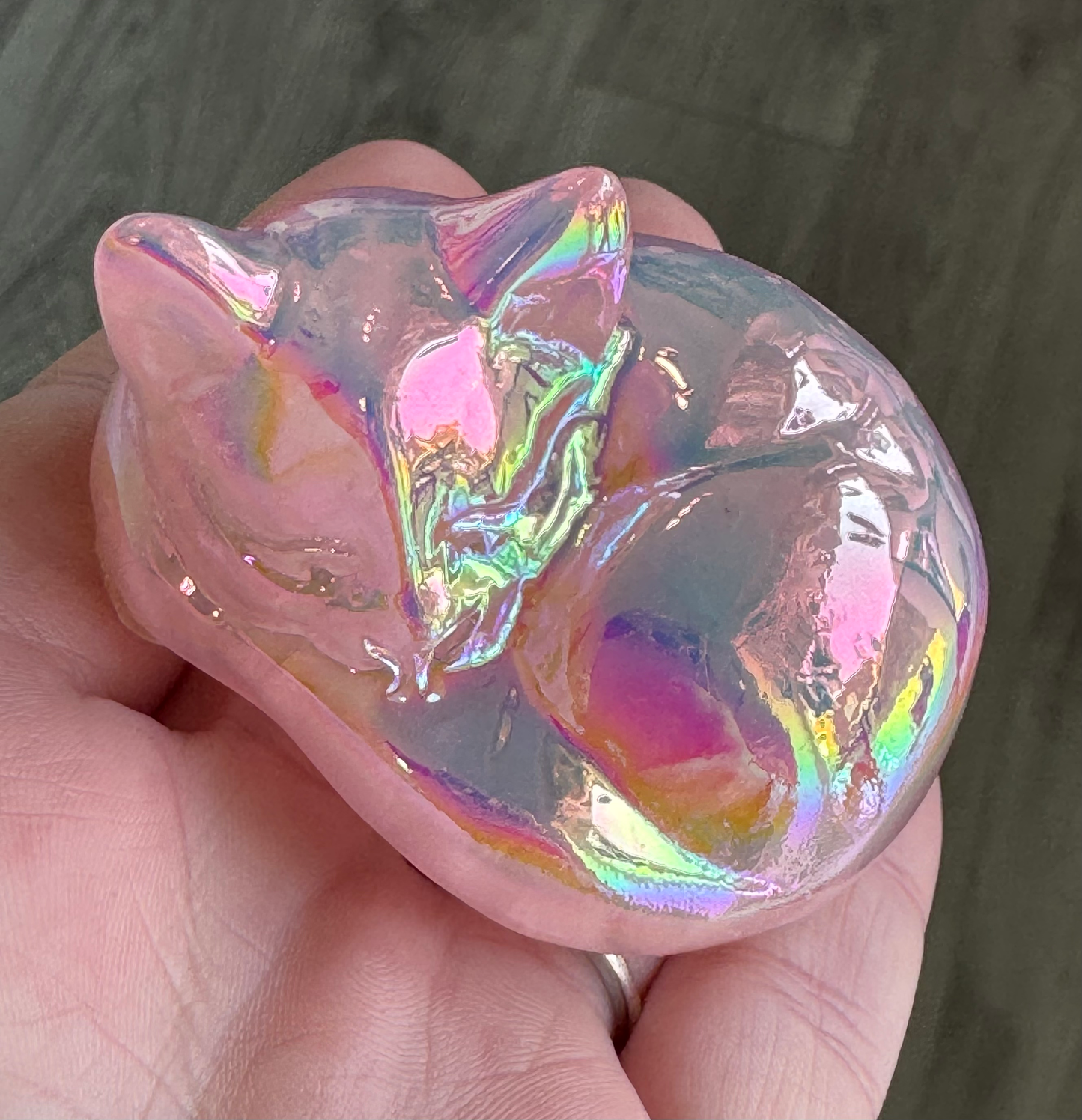 Aura Rose Quartz Sleeping Cat image 3