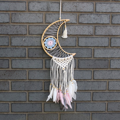 Protection Dream Catcher - Macrame Moon image 0