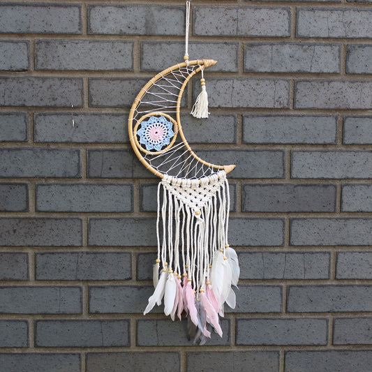 Protection Dream Catcher - Macrame Moon image 0