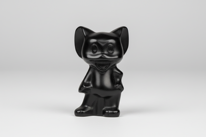 Black Obsidian Cat & Mouse image 1