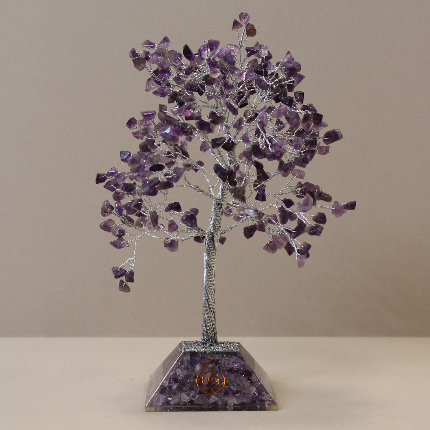 Amethyst Gemstone Tree with Orgonite Base