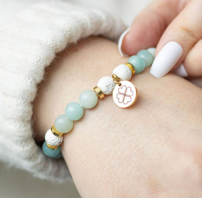 Abundance Amazonite Crystal Essential Oil Bracelet image 1