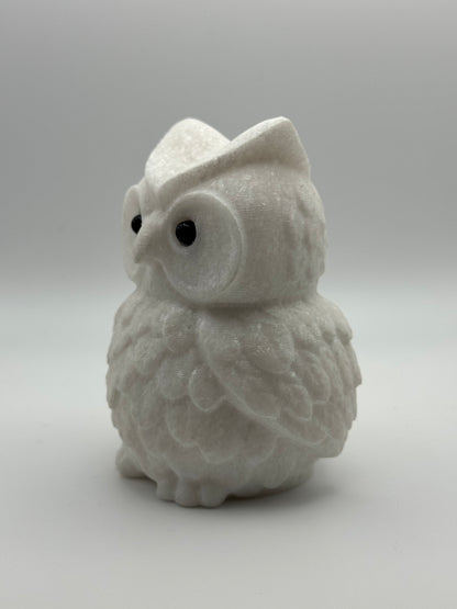 White Jade Owl Carving