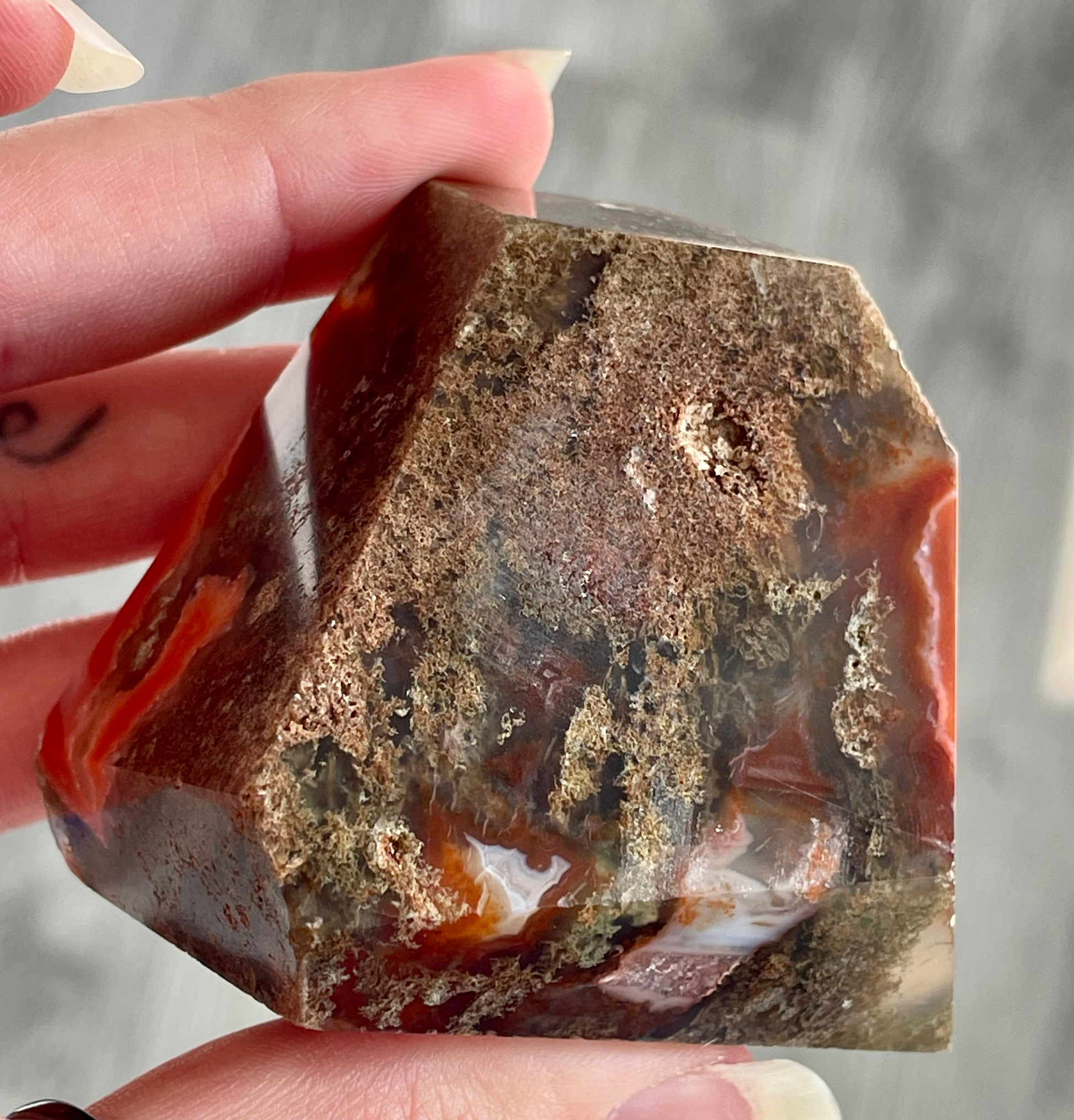 Carnelian x Moss Agate Freeform image 6
