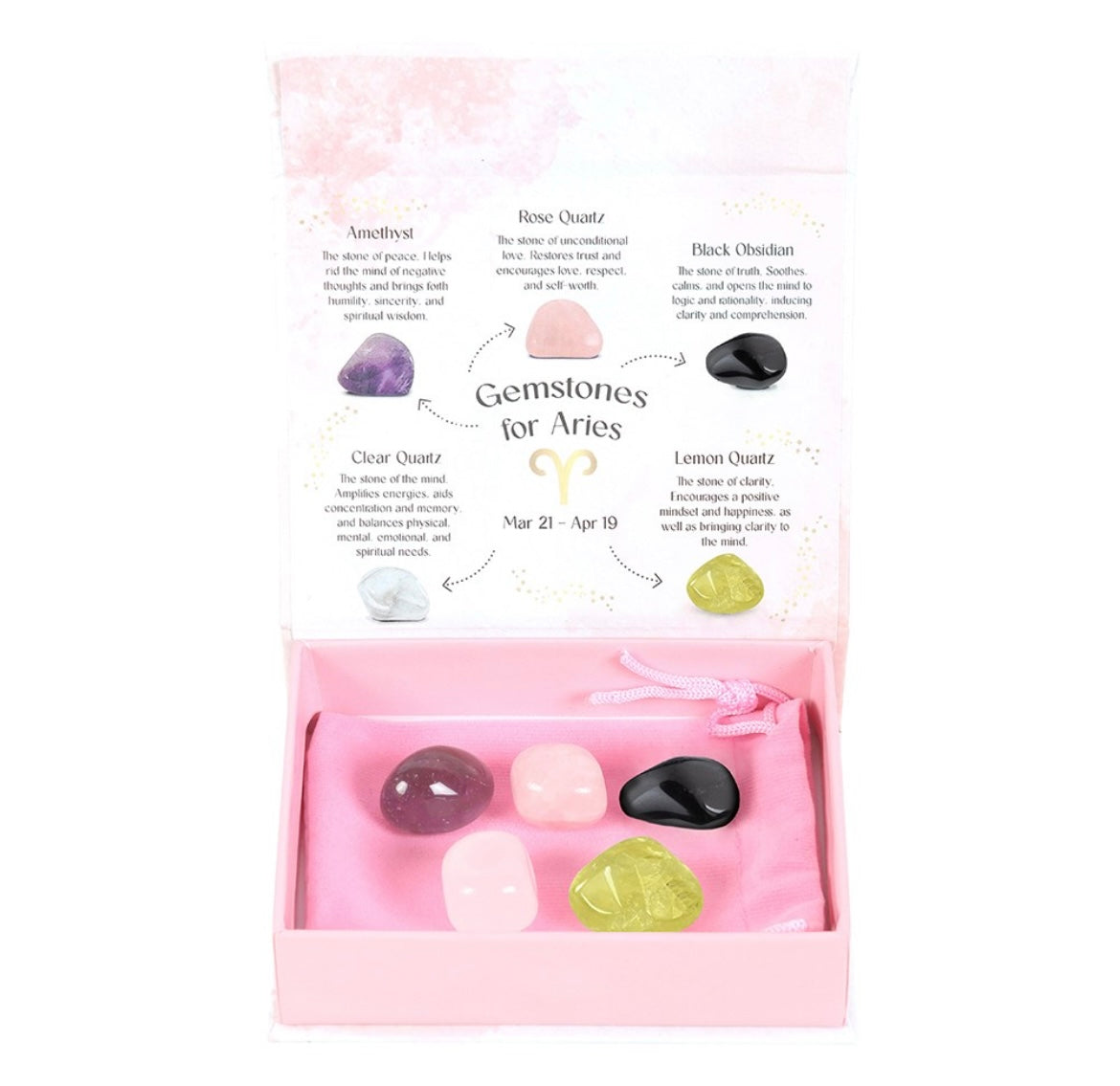 Aries Zodiac Crystal Gemstone Set image 0