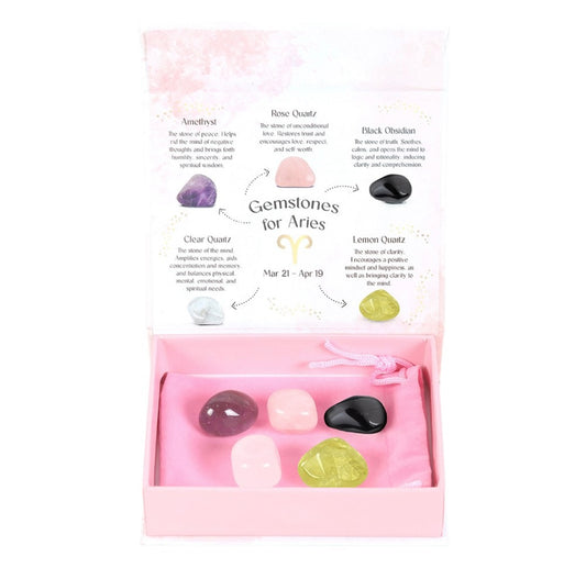 Aries Zodiac Crystal Gemstone Set image 0