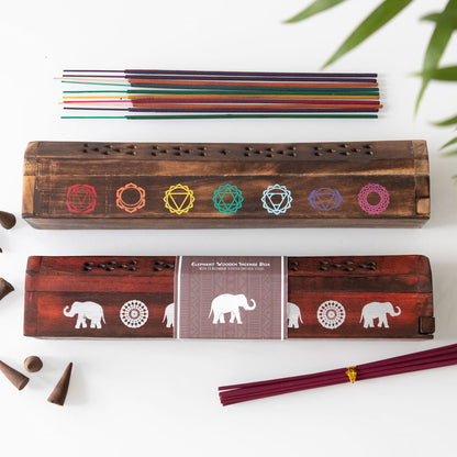 Chakra Wooden Mixed Incense Box Set image 0