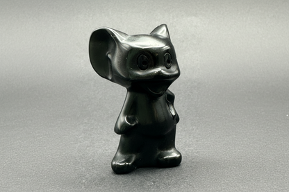Black Obsidian Cat & Mouse image 2