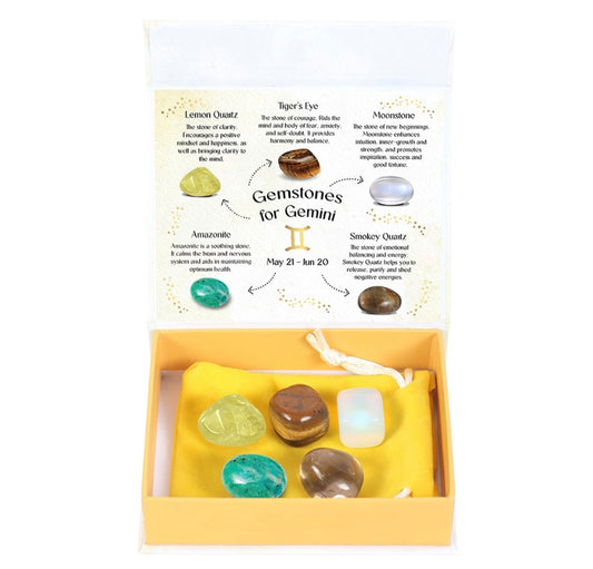 Gemini Zodiac Crystal Gemstone Set image 0