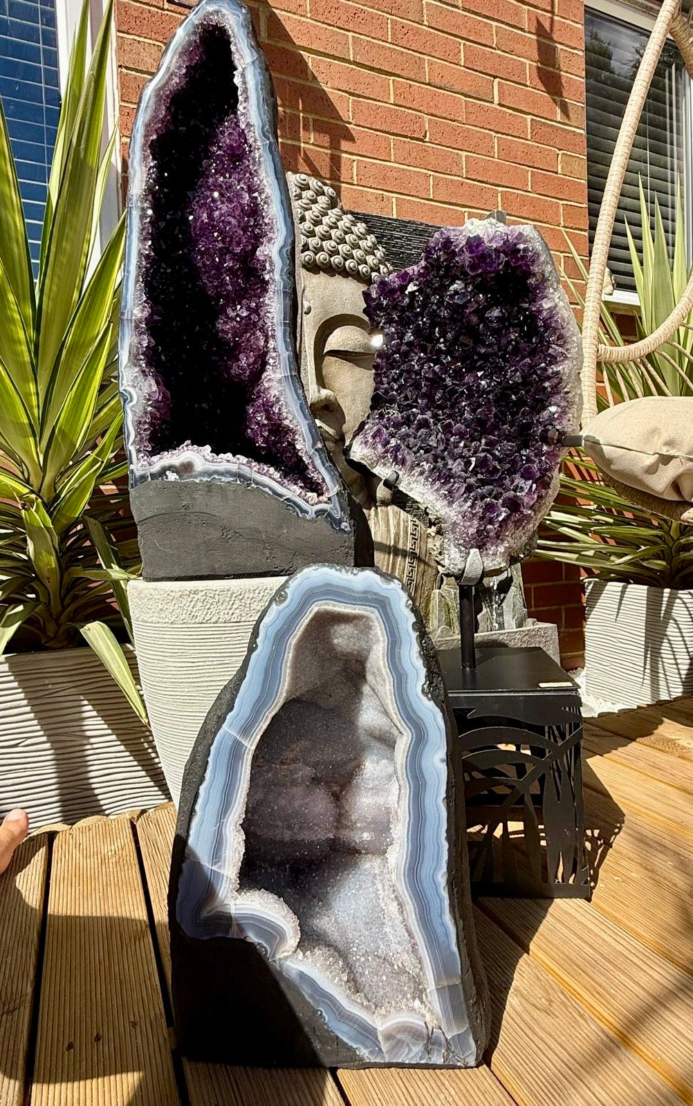 Brazilian Amethyst Cluster on Stand