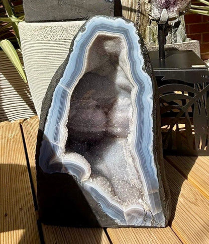 Brazilian Amethyst Geode with Agate