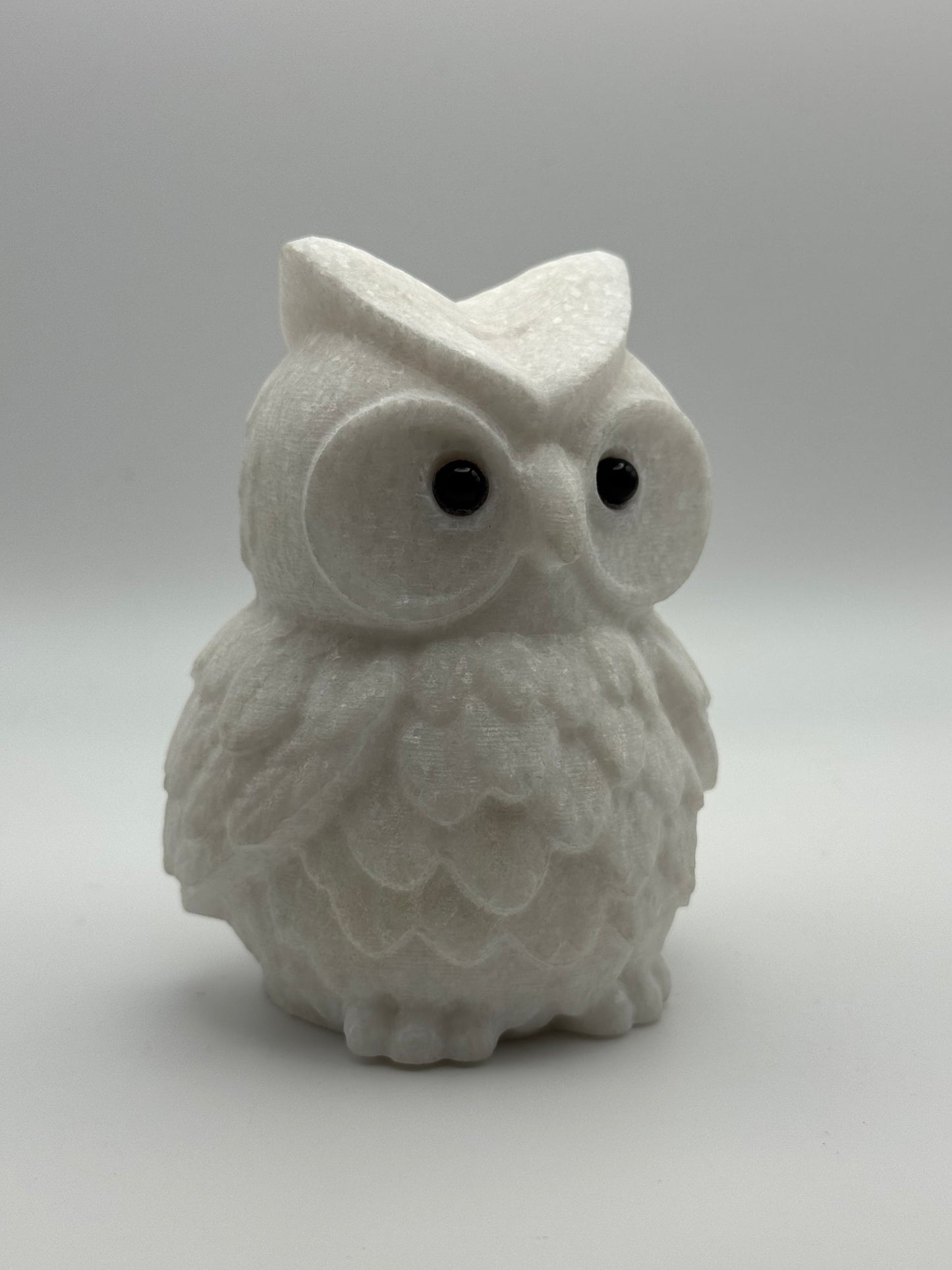 White Jade Owl Carving