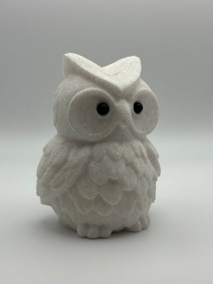 White Jade Owl Carving