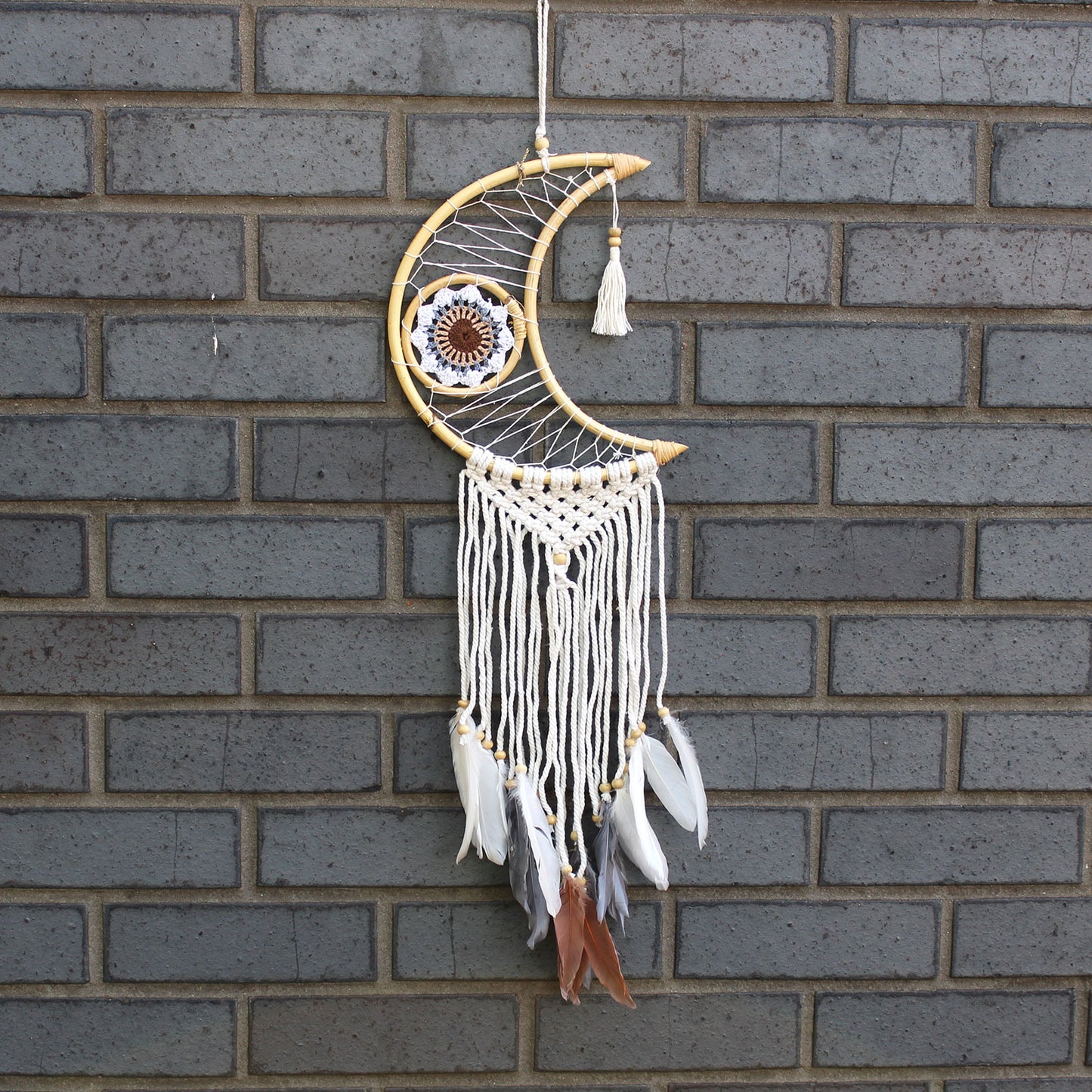 Protection Dream Catcher - Macrame Moon image 2