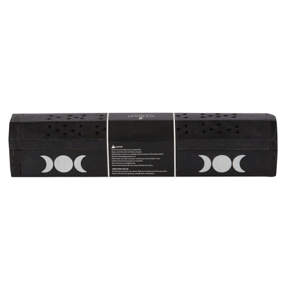 Triple Moon Wooden Sage Incense Box Set image 3