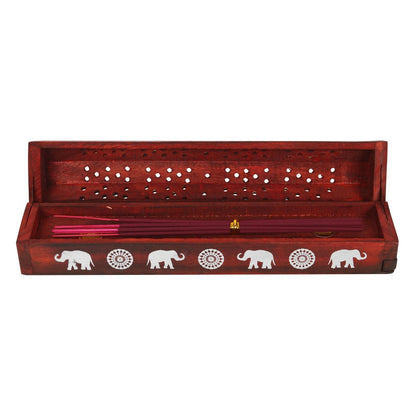Elephant Wooden Rosewood Incense Box Set image 6