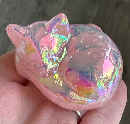 Aura Rose Quartz Sleeping Cat image 1