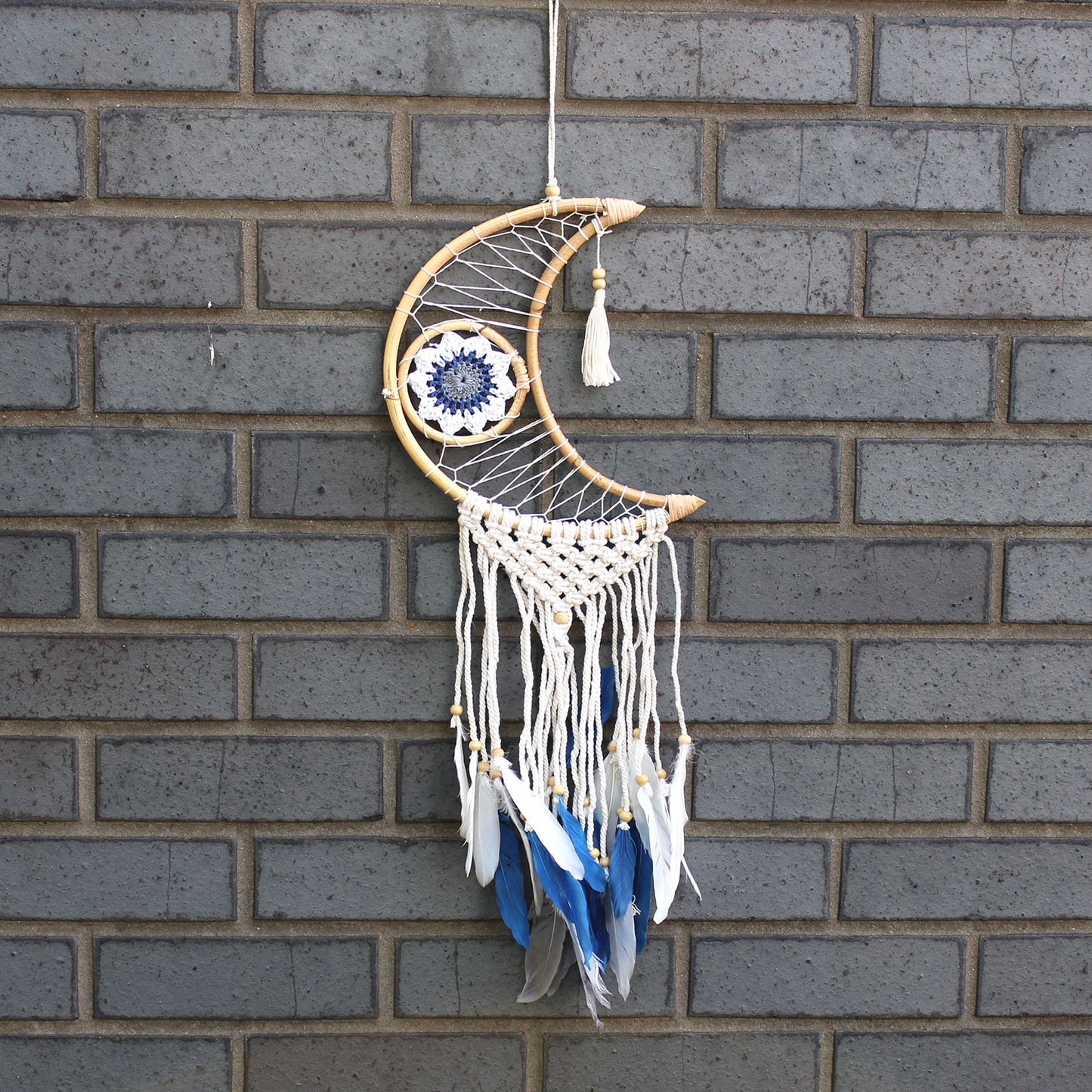 Protection Dream Catcher - Macrame Moon image 3