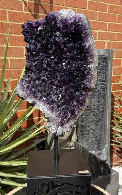 Brazilian Amethyst Cluster on Stand