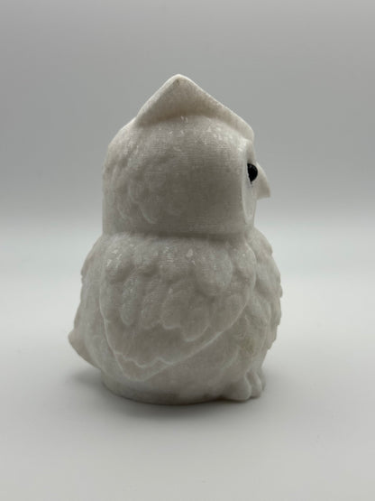 White Jade Owl Carving