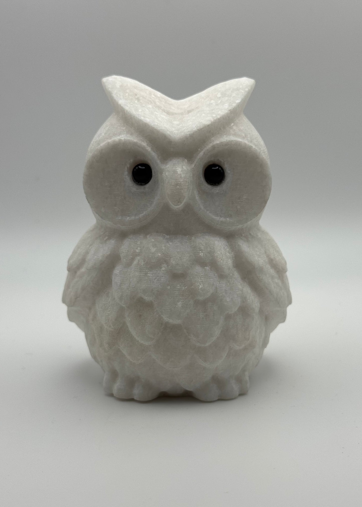 White Jade Owl Carving