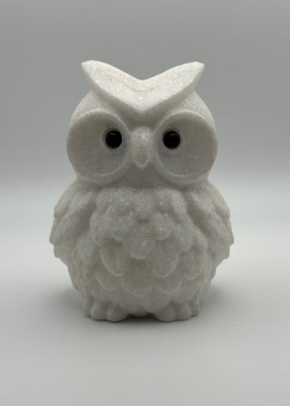 White Jade Owl Carving