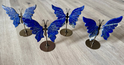 Lapis Lazuli Butterfly Wings on Stand