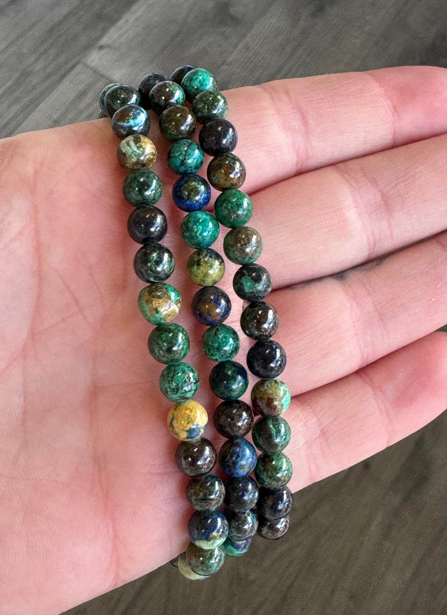 Chrysocolla Beaded Stretch Bracelet