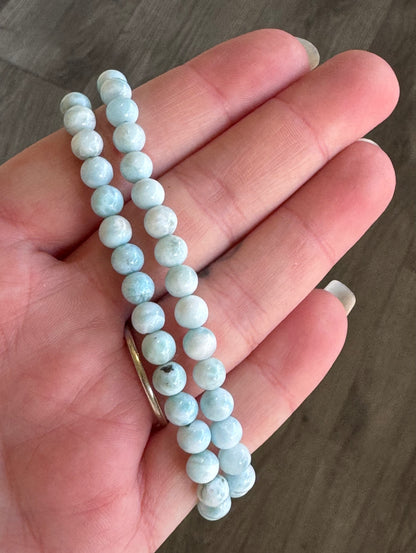Larimar Beaded Stretch Bracelet