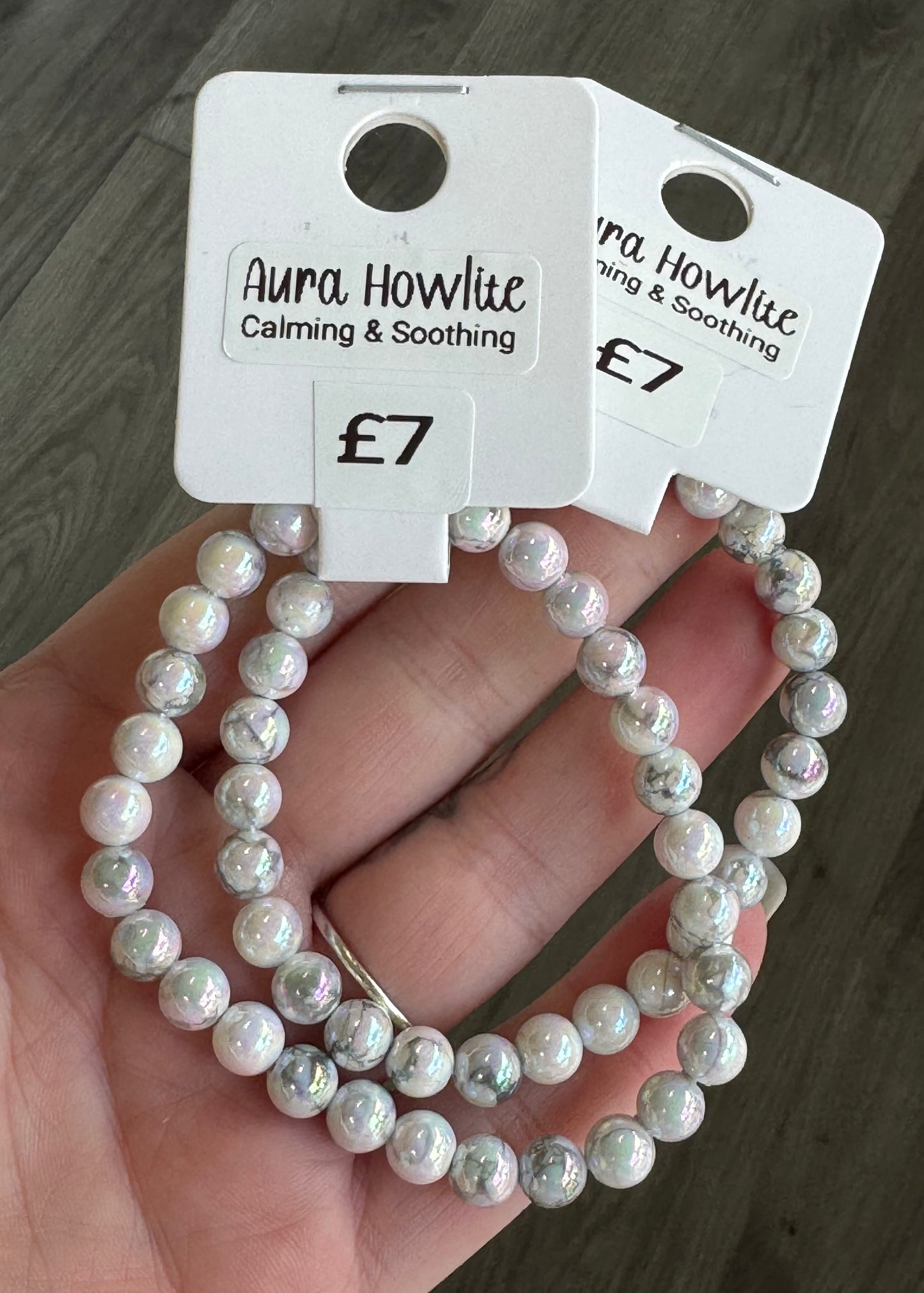 Aura Howlite 6mm Beaded Stretch Bracelet