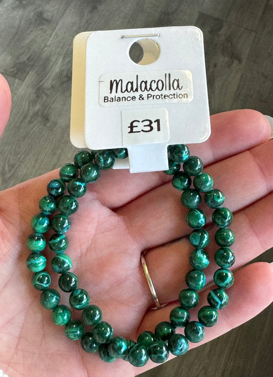 Malacolla 6mm Beaded Stretch Bracelet