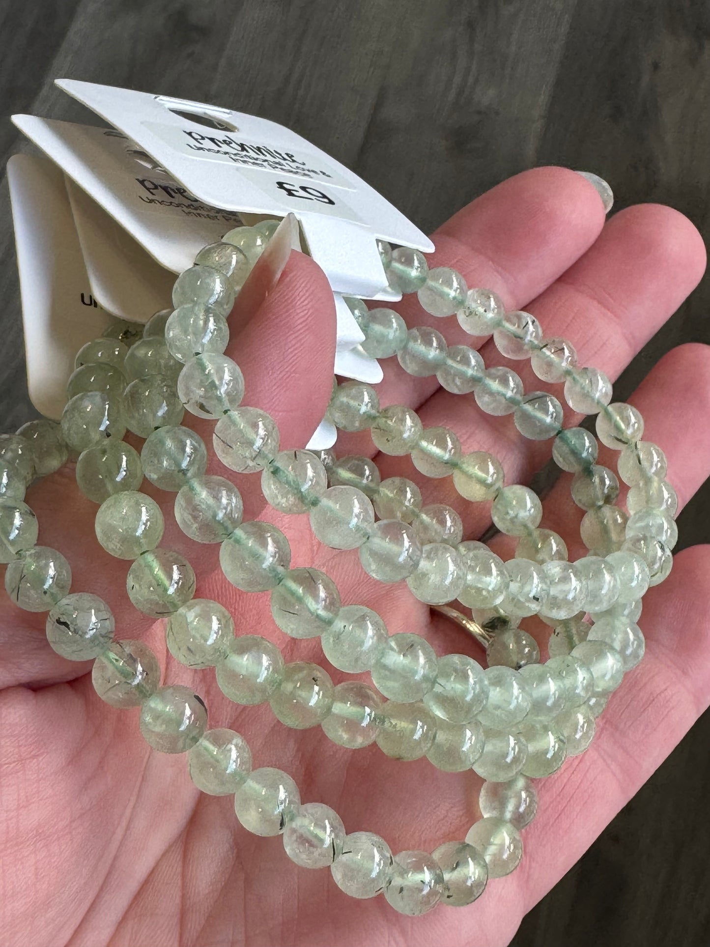 Prehnite 6mm Beaded Stretch Bracelet