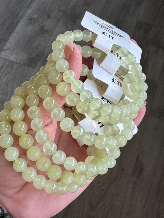 Green Onyx 8mm Beaded Stretch Bracelet