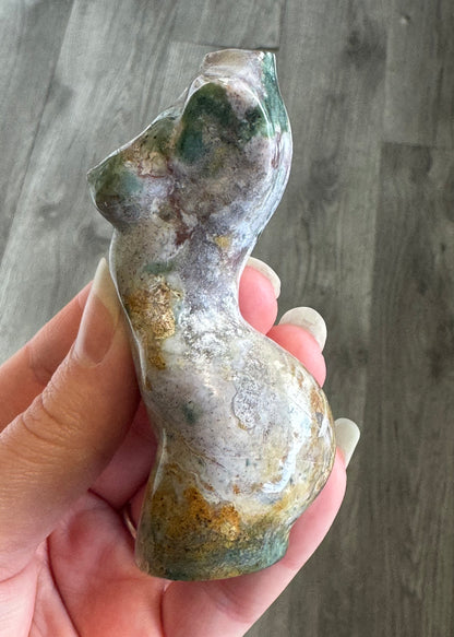 Ocean Jasper Divine Feminine Goddess Carving