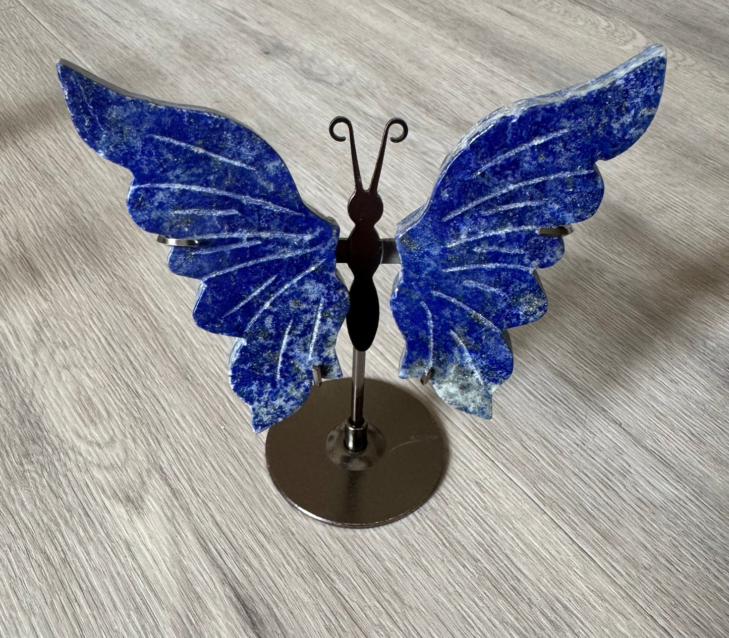Lapis Lazuli Butterfly Wings on Stand