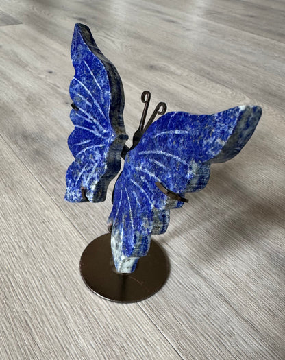 Lapis Lazuli Butterfly Wings on Stand