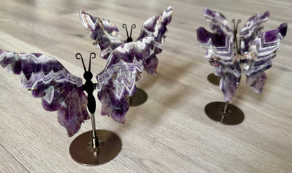 Dream Amethyst Butterfly Wings on Stand