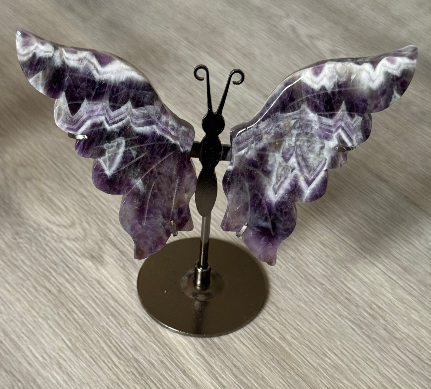 Dream Amethyst Butterfly Wings on Stand