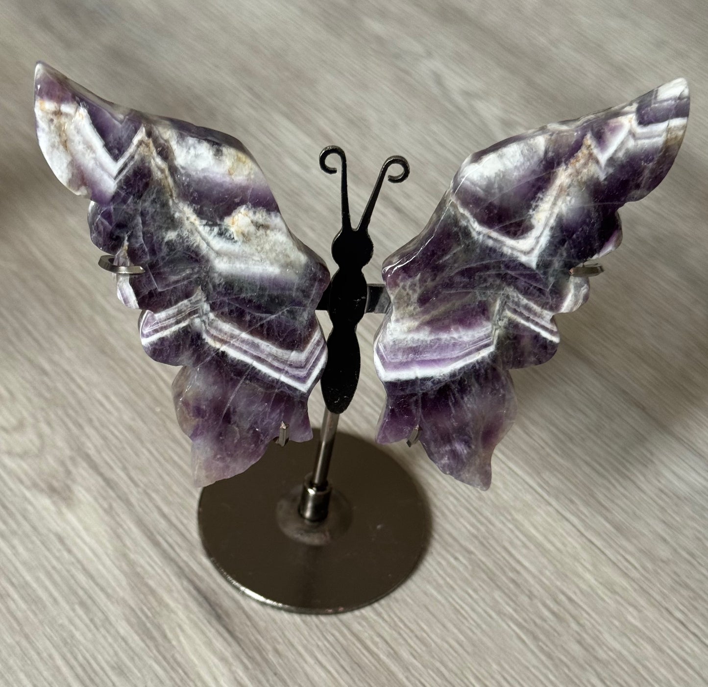Dream Amethyst Butterfly Wings on Stand